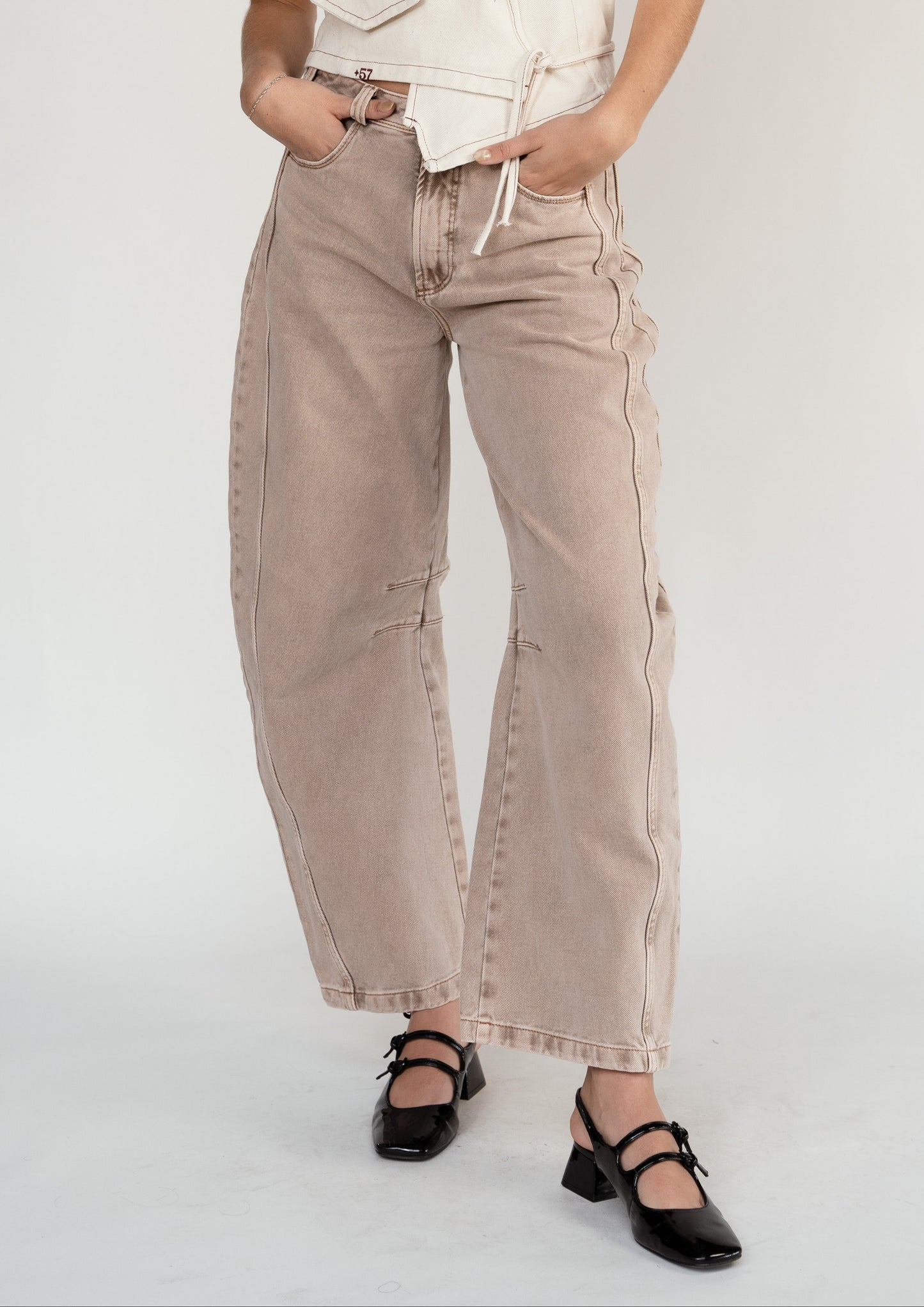 BROWN BUBBLE PANT